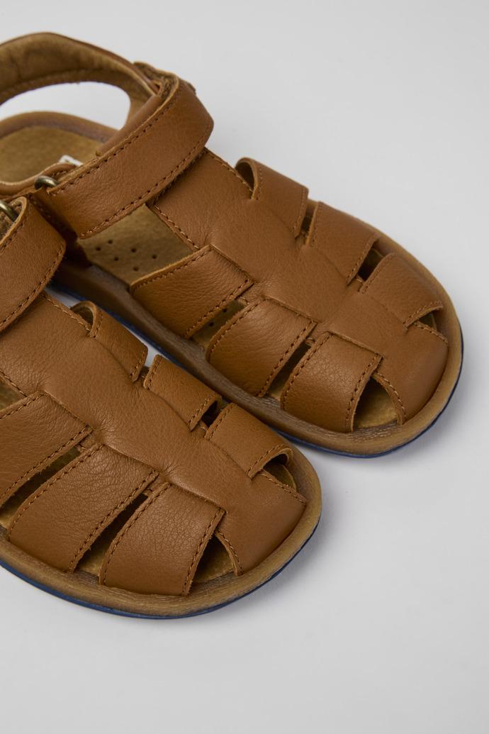 Bicho Brown leather sandals for kids by CAMPER
