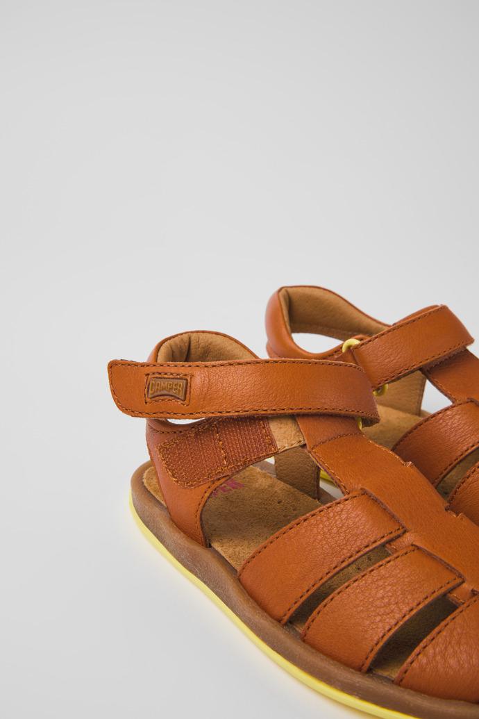 Bicho Brown leather sandals for kids by CAMPER