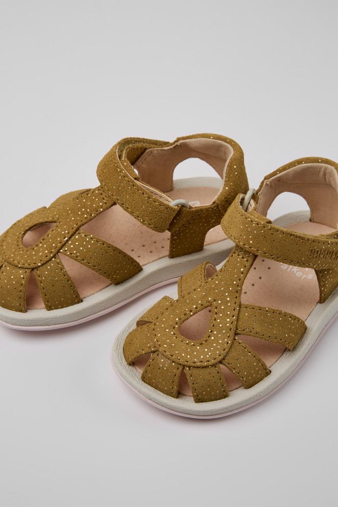 Bicho Brown nubuck sandals with glitter effect by CAMPER