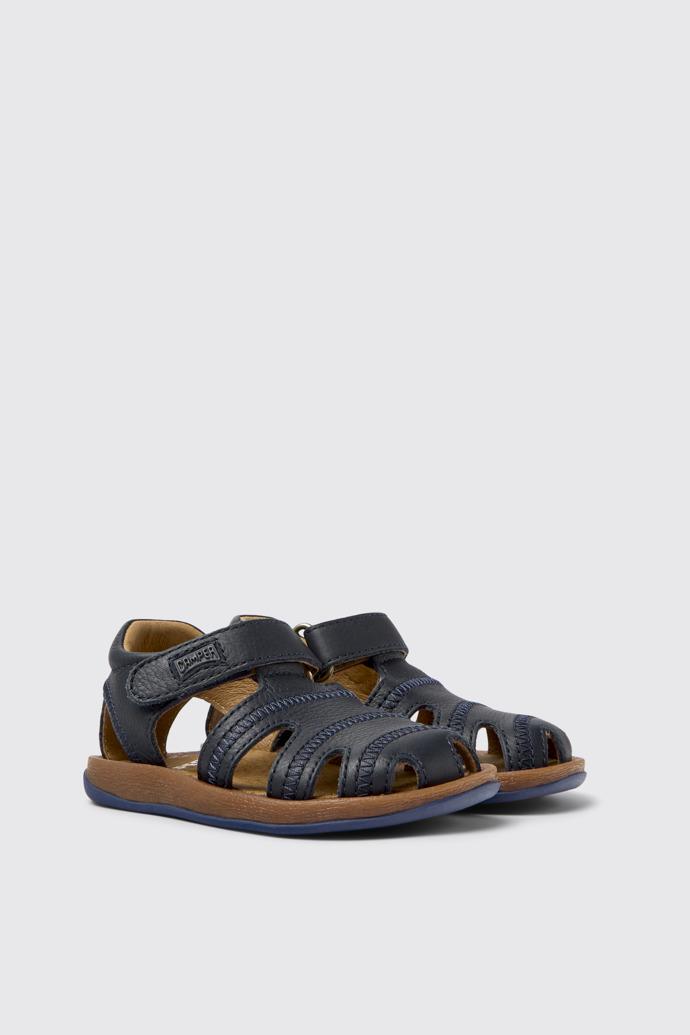 Bicho Closed navy T-strap sandal for kids by CAMPER