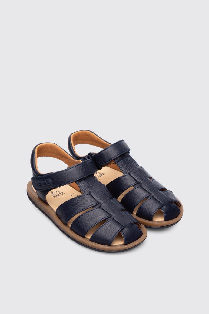 Bicho Closed navy T-strap sandal for kids by CAMPER