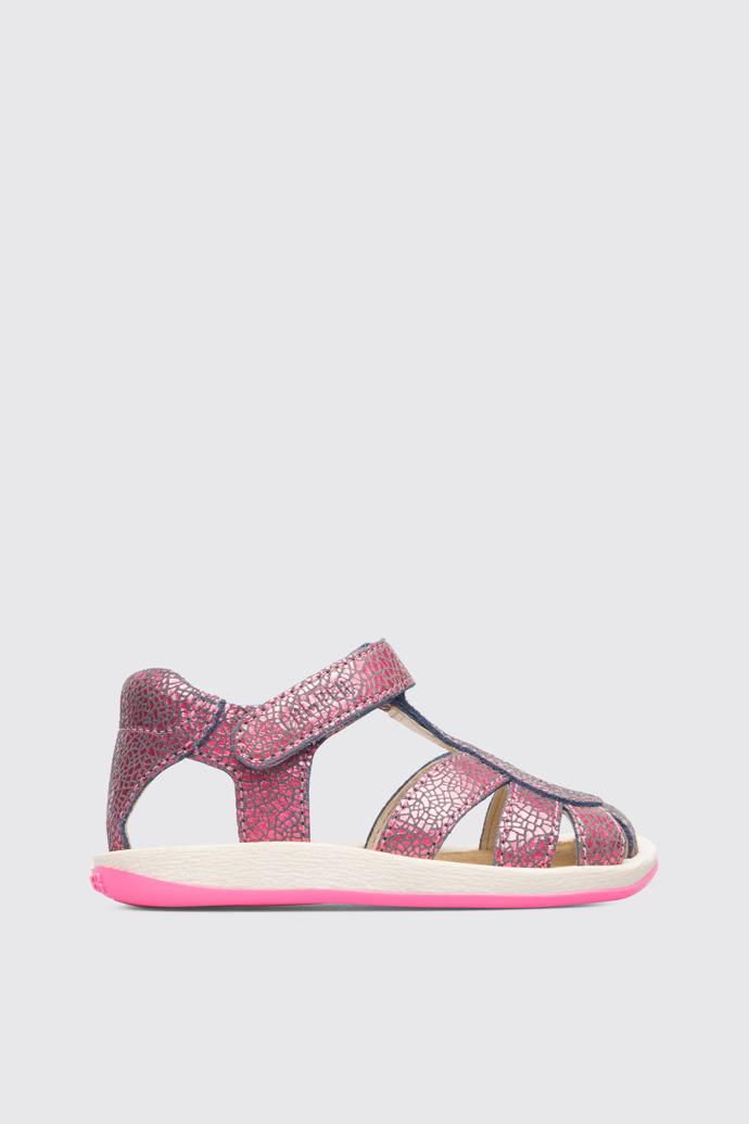 Bicho Closed pink T-strap kids’ sandal by CAMPER