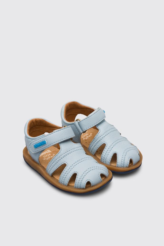 Bicho Light blue sandal with velcro for kids by CAMPER