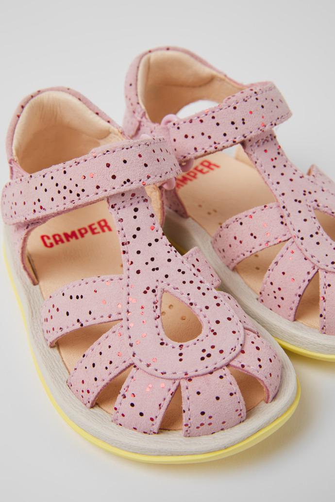Bicho Pink nubuck sandals for kids by CAMPER
