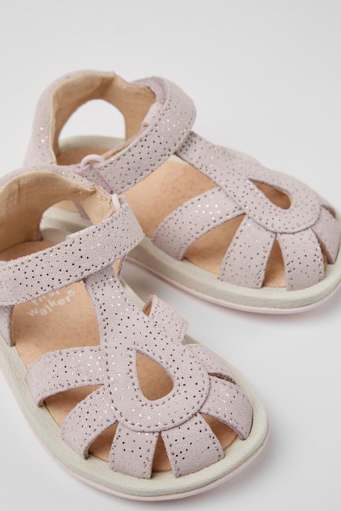 Bicho Pink nubuck sandals with glitter effect by CAMPER