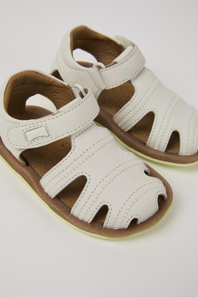 Bicho White Leather Kids' Closed Sandal. by CAMPER