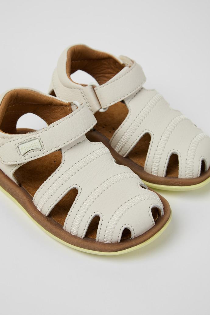 Bicho White Leather Kids' Closed Sandal. by CAMPER