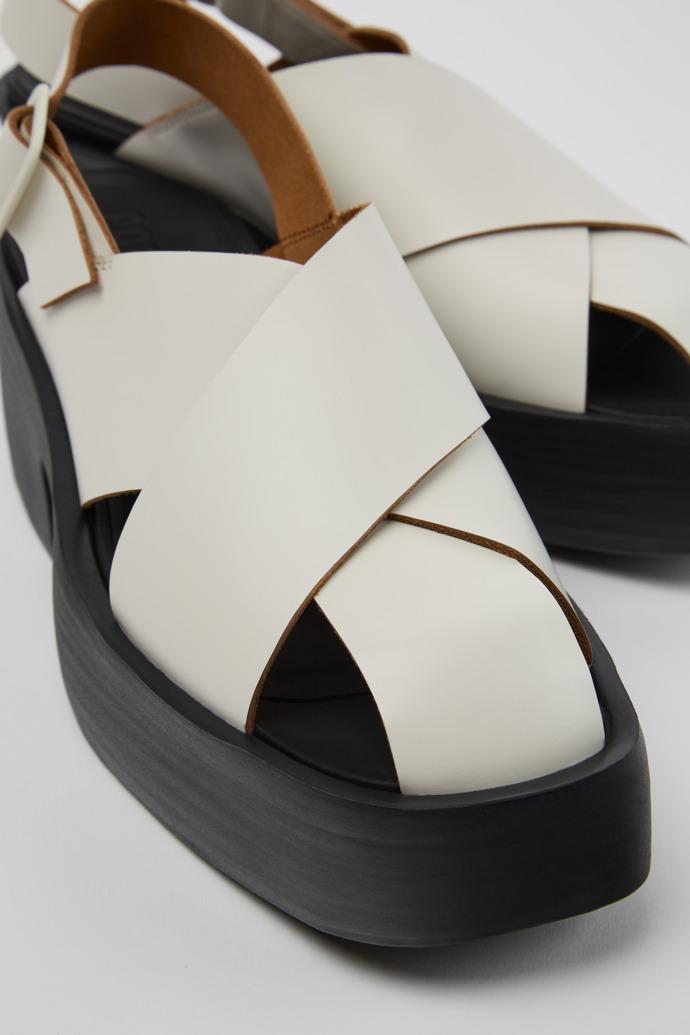 Billie White Leather Sandals for Women. by CAMPER