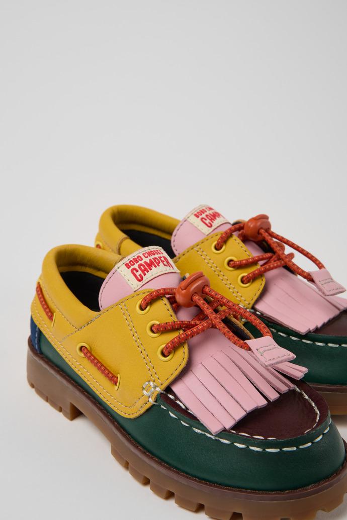 Bobo Choses x Camper Multicolor Leather and Nubuck Nautical Shoes for Kids. by CAMPER