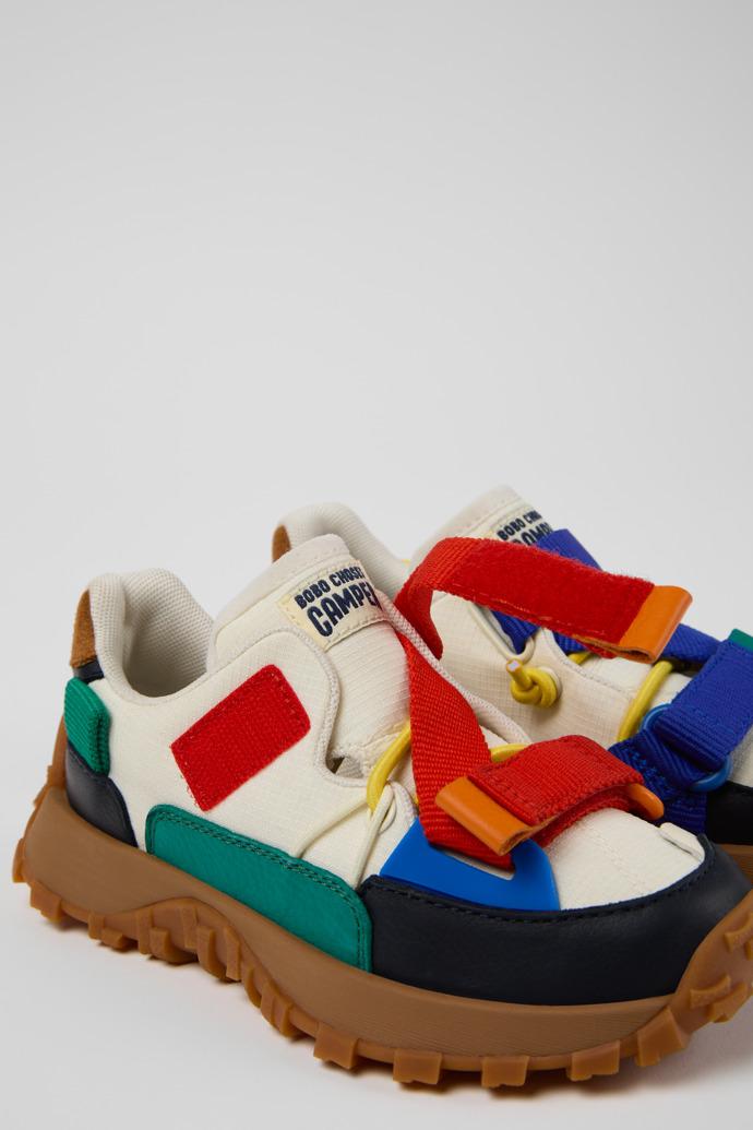 Bobo Choses x Camper Multicolor Textile and Leather Semi-Open Shoes for Kids. by CAMPER