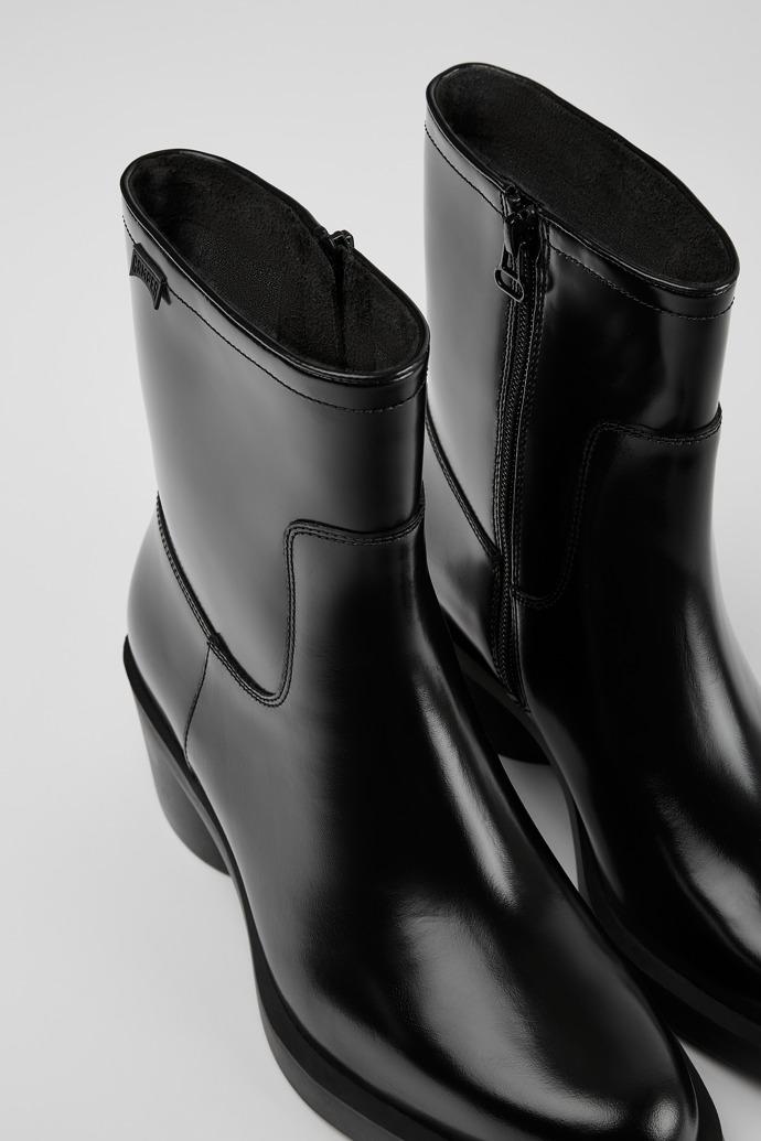 Bonnie Black leather ankle boots for women by CAMPER