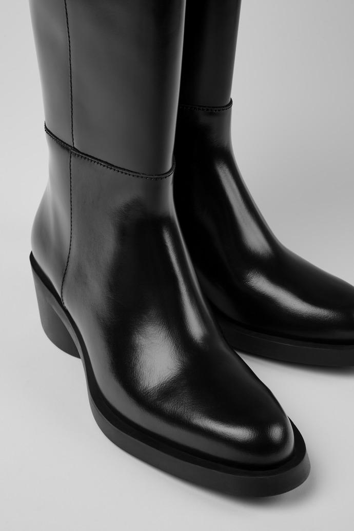 Bonnie Black leather high boots for women by CAMPER