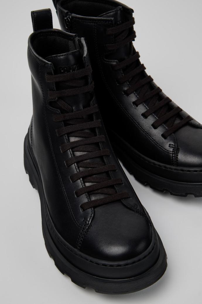 Brutus+ Black Leather Mid Boots for Women. by CAMPER