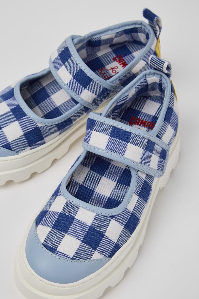 Brutus Blue and white Mary Jane shoes for kids by CAMPER