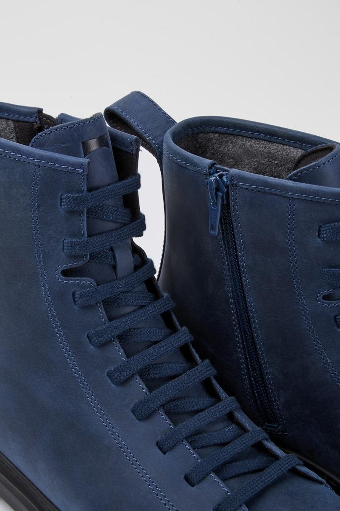 Brutus Blue waxed nubuck lace-up boots by CAMPER