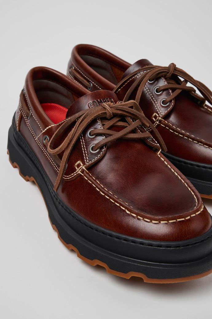 Brutus+ Brown Leather Moccasins for Men. by CAMPER