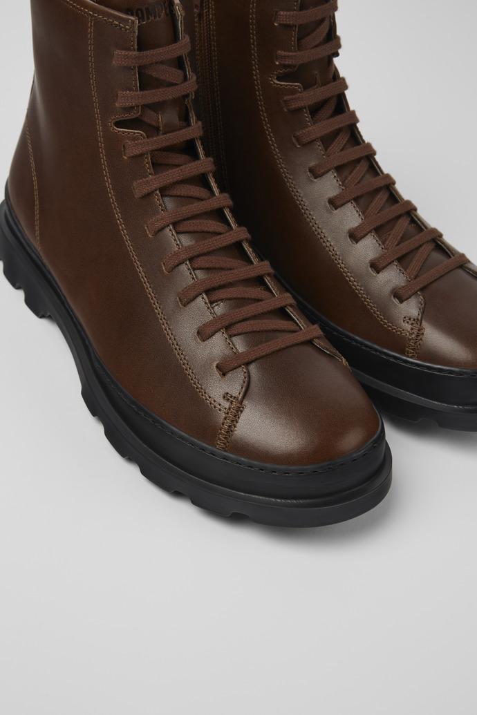 Brutus Brown medium lace boot for men by CAMPER
