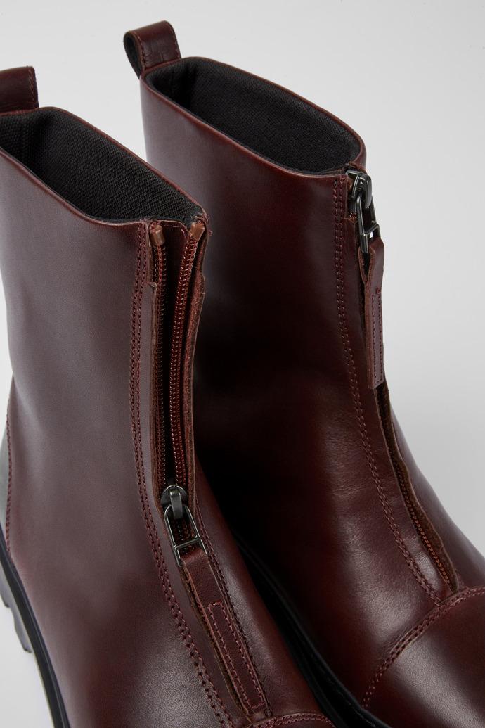 Brutus Burgundy zip boots by CAMPER