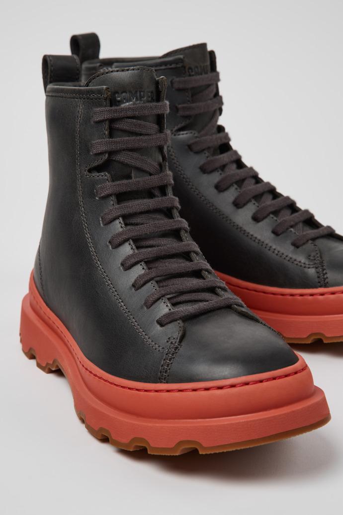 Brutus+ Gray Nubuck Mid Boots for Women. by CAMPER