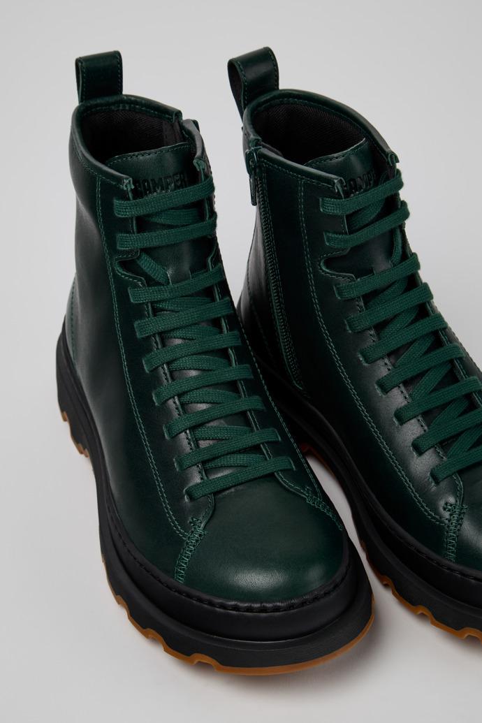Brutus+ Green Leather Mid Boots for Women. by CAMPER