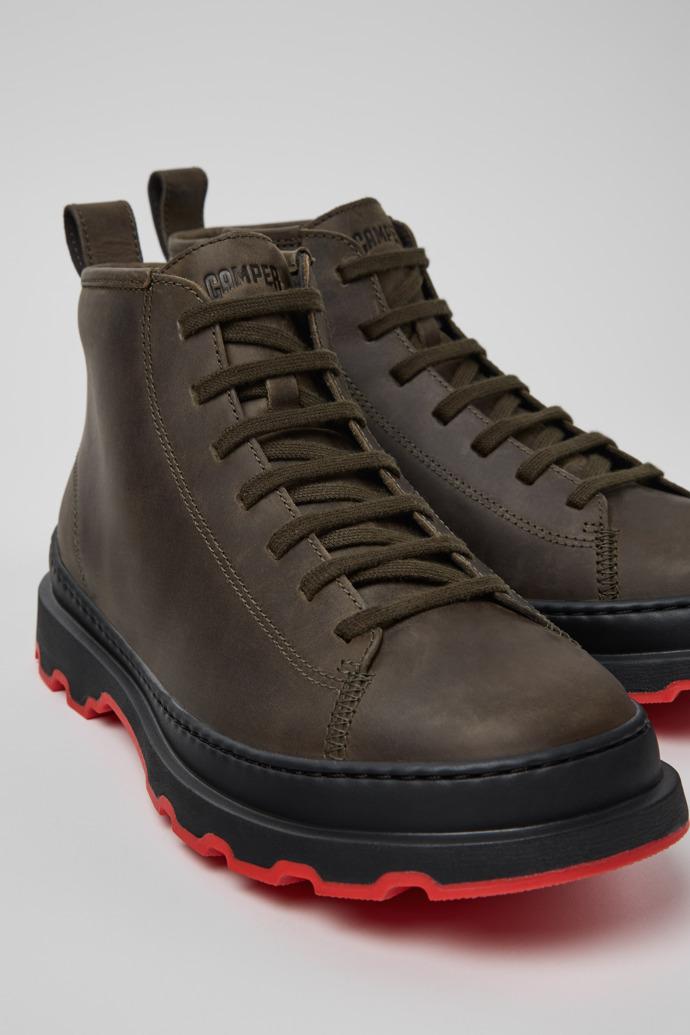 Brutus+ Green Nubuck Ankle Boots for Men. by CAMPER