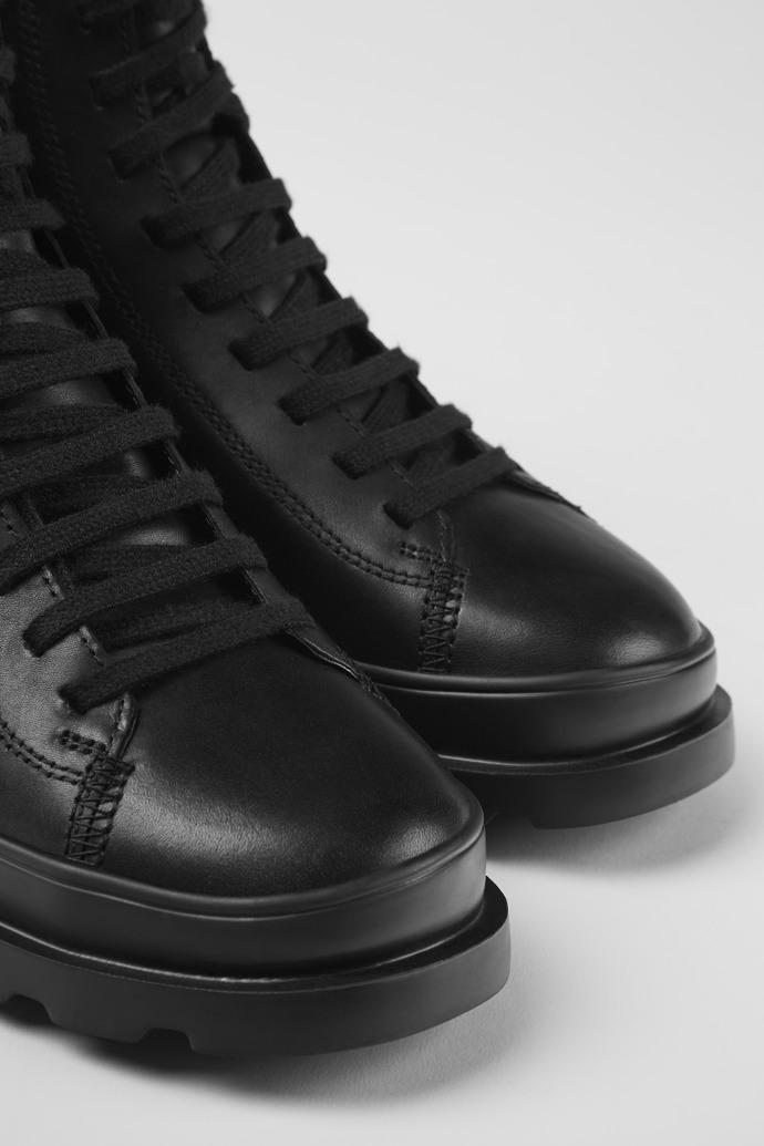 Brutus HYDROSHIELD® Black leather lace-up boots for women by CAMPER