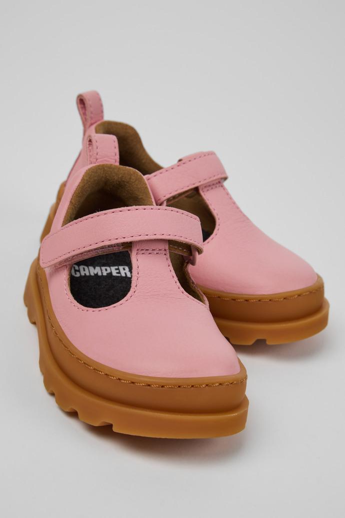 Brutus Pink Leather Shoes for Kids. by CAMPER