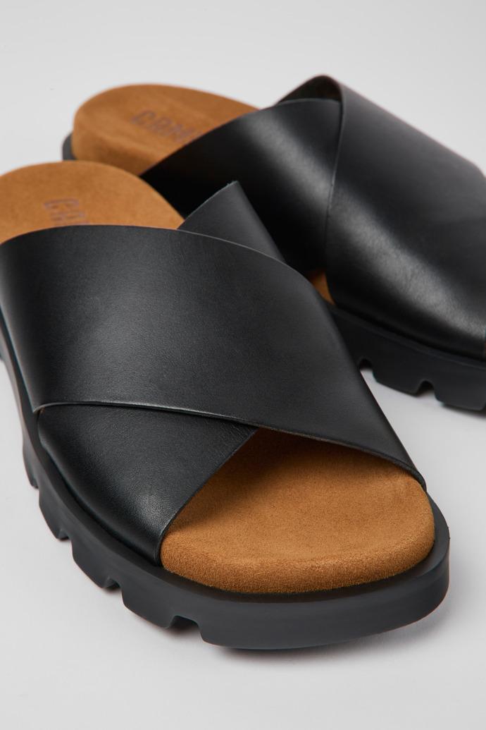 Brutus Sandal Black leather sandals for women by CAMPER
