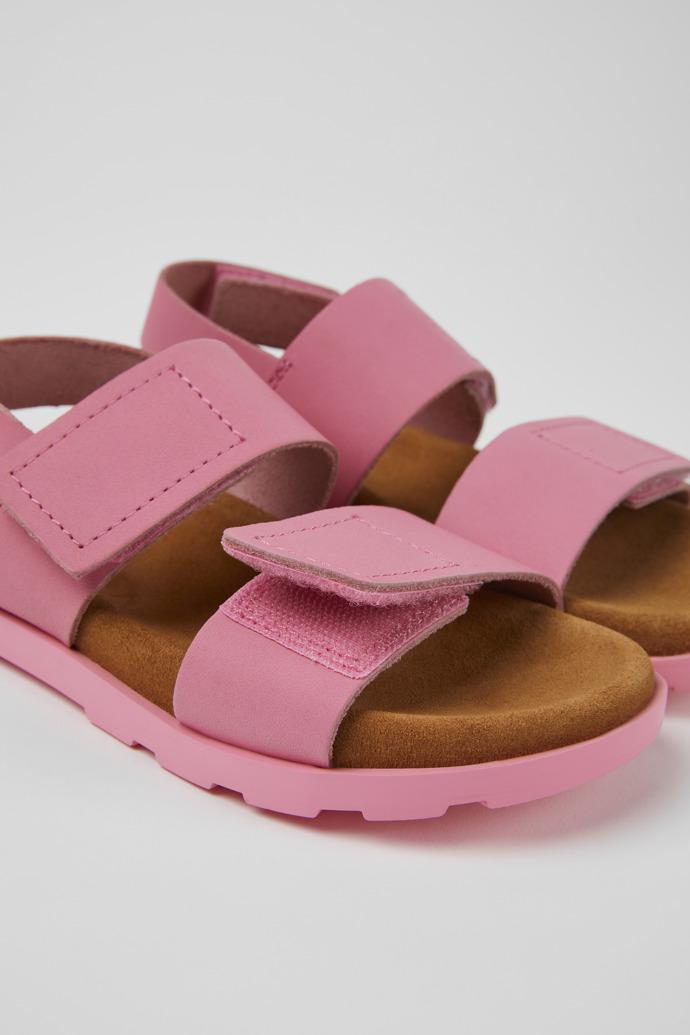 Brutus Sandal Pink leather sandals for kids by CAMPER