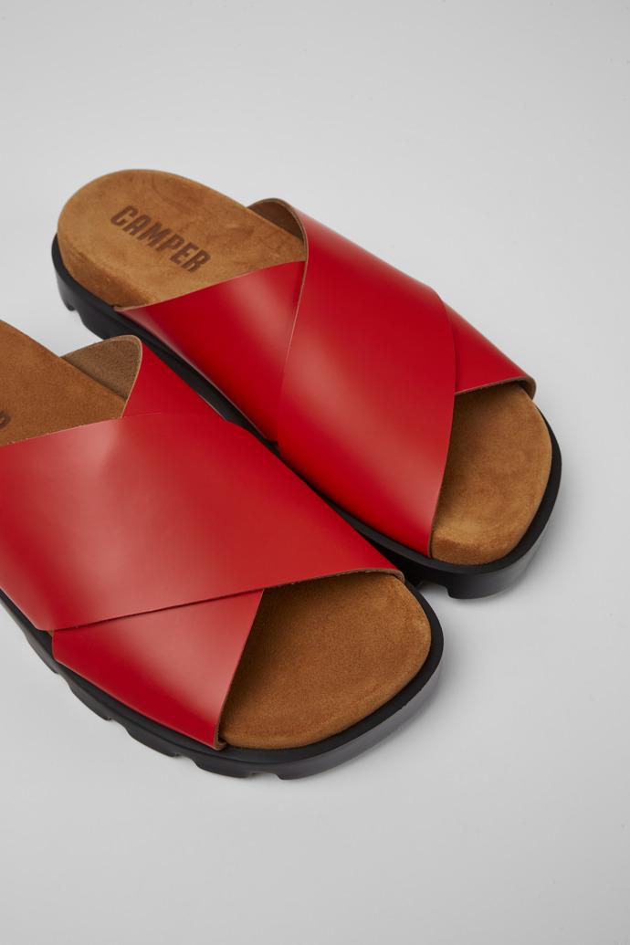 Brutus Sandal Red leather sandals for women by CAMPER