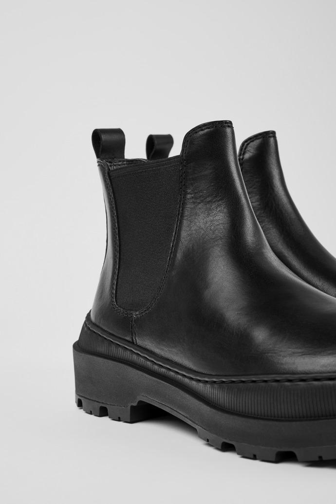 Brutus Trek Black leather ankle boots by CAMPER