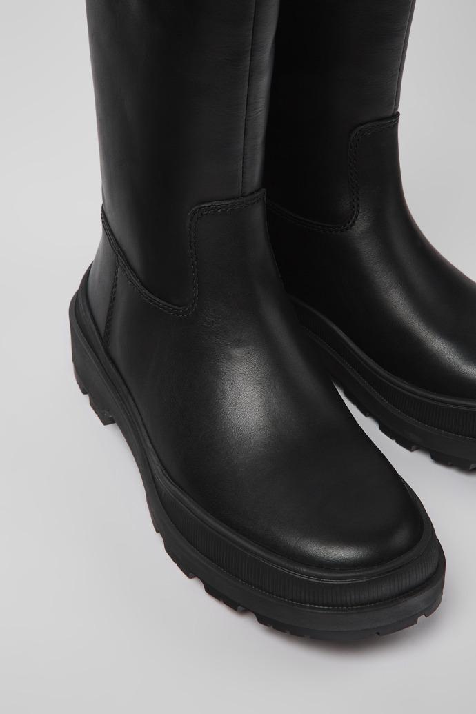 Brutus Trek Black leather boots for women by CAMPER