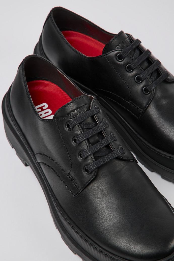 Brutus Trek Black leather shoes for men by CAMPER