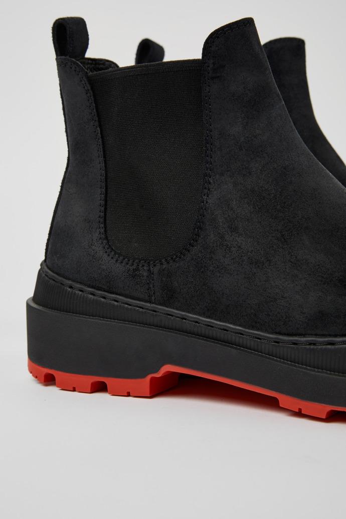 Brutus Trek Black nubuck ankle boots for men by CAMPER