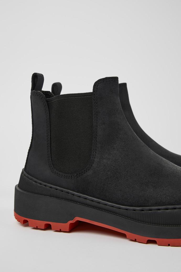 Brutus Trek Black nubuck ankle boots for women by CAMPER