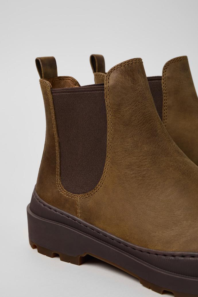 Brutus Trek Brown nubuck ankle boots for men by CAMPER