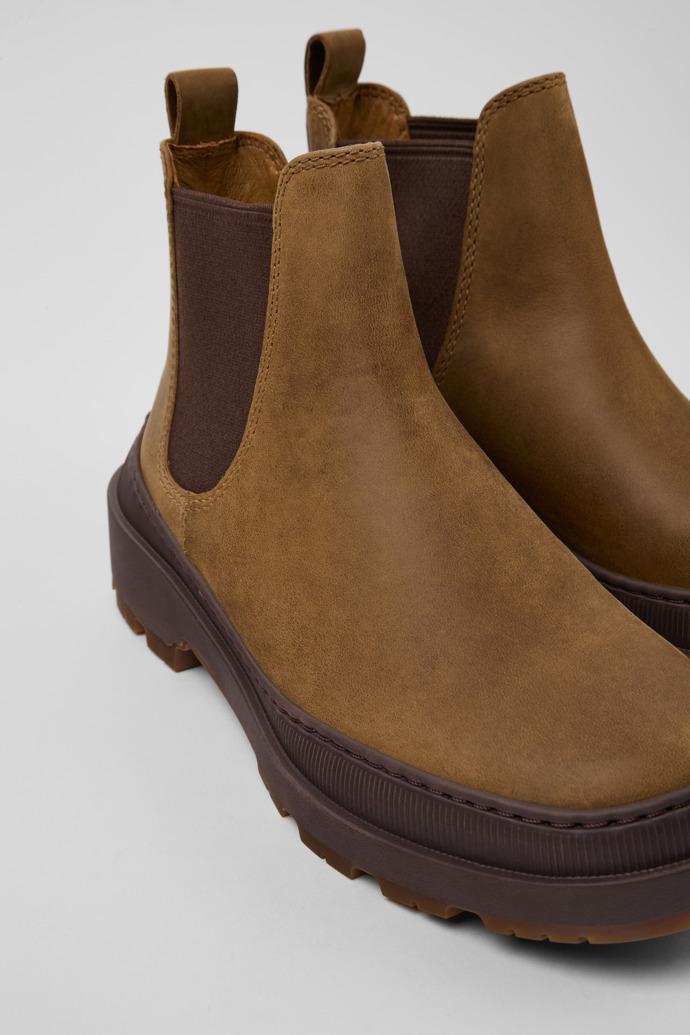 Brutus Trek Brown nubuck ankle boots for women by CAMPER