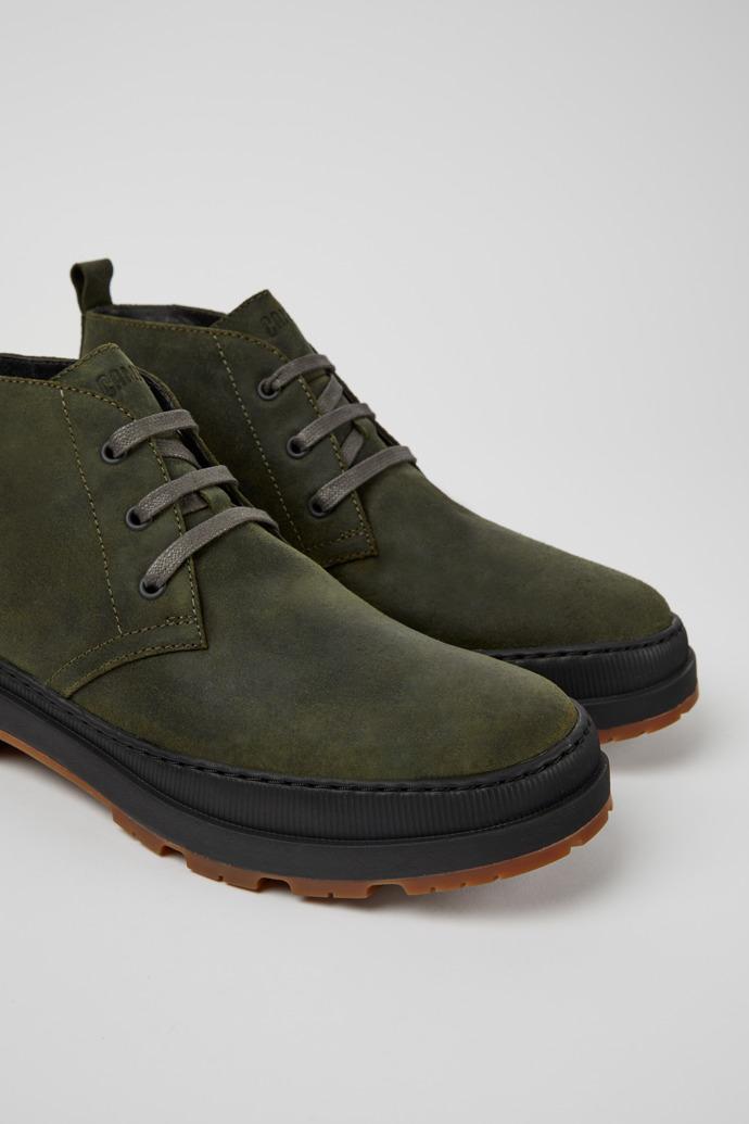 Brutus Trek Dark green nubuck ankle boots for men by CAMPER