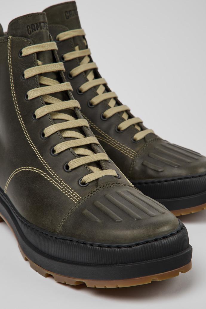 Brutus Trek Dark green nubuck ankle boots for men by CAMPER