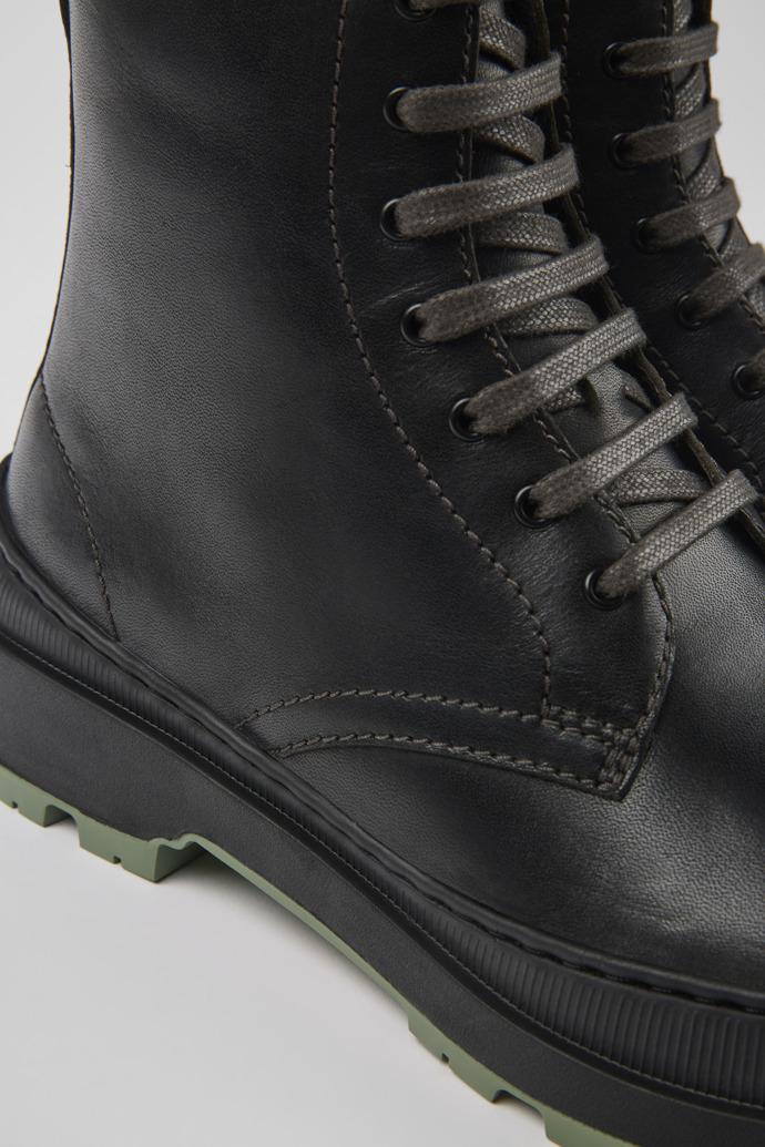 Brutus Trek Gray leather boots for women by CAMPER
