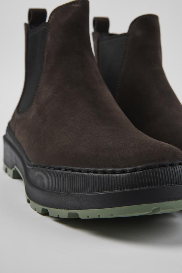 Brutus Trek Gray nubuck ankle boots for men by CAMPER