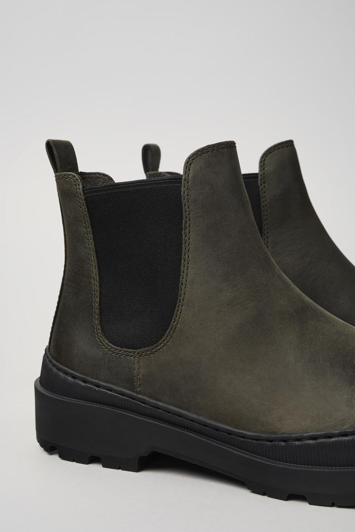 Brutus Trek Green nubuck ankle boots for men by CAMPER