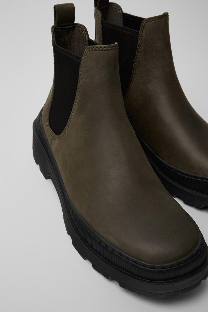 Brutus Trek Green nubuck ankle boots for women by CAMPER