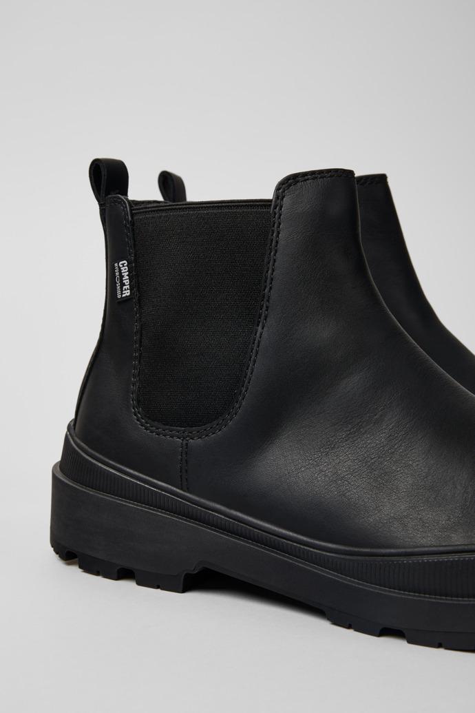 Brutus Trek HYDROSHIELD® Black leather ankle boots for men by CAMPER