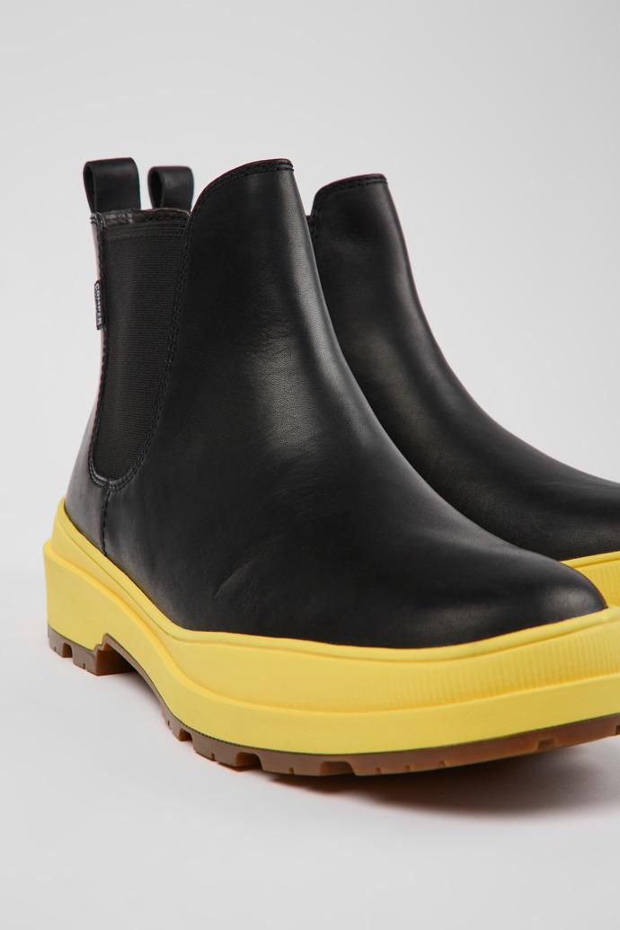 Brutus Trek HYDROSHIELD® Black leather ankle boots for men by CAMPER