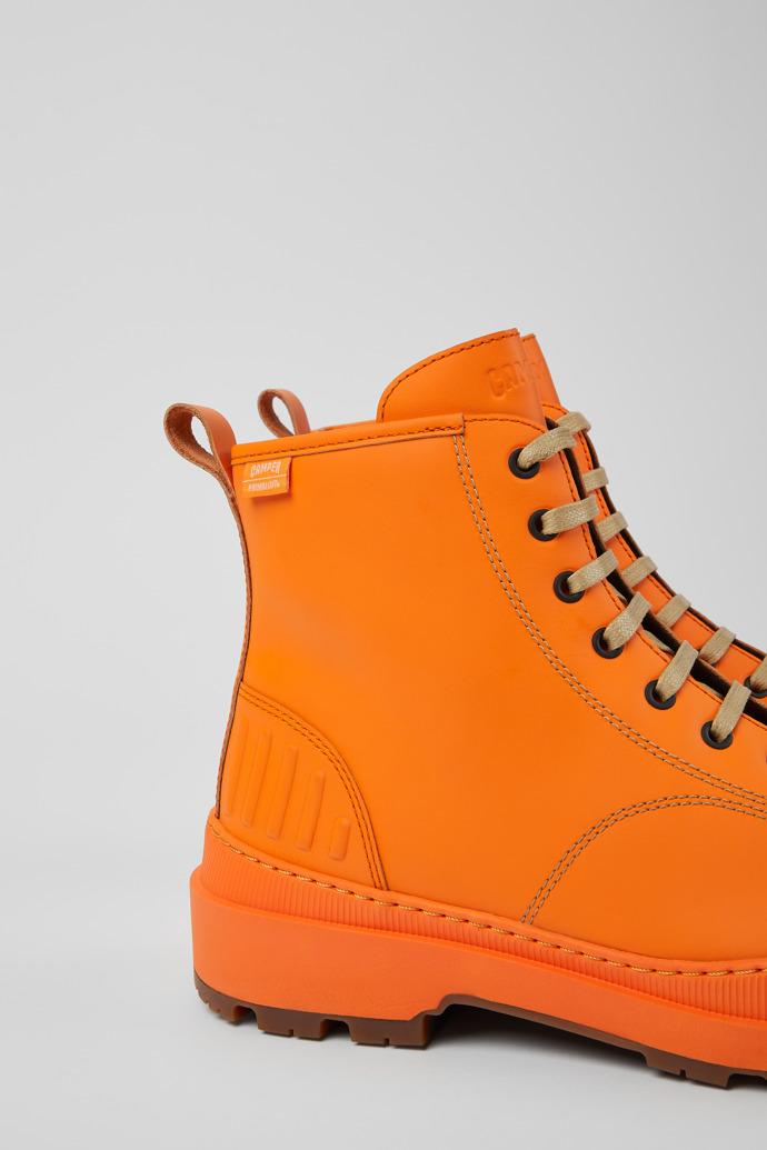 Brutus Trek Orange leather ankle boots for men by CAMPER