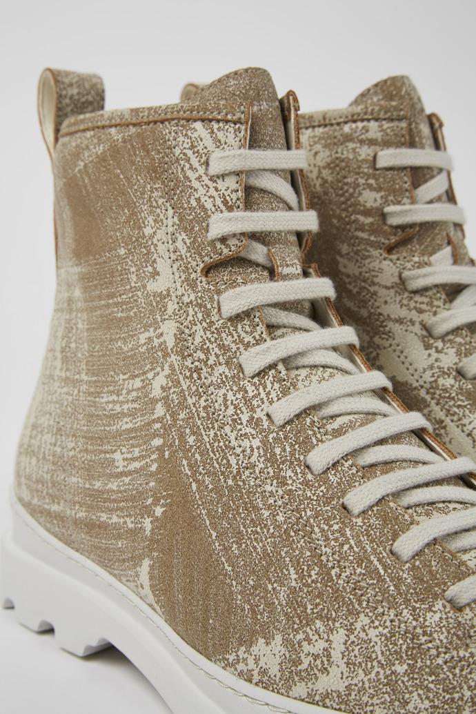 Brutus White-beige brushed nubuck boot for men by CAMPER