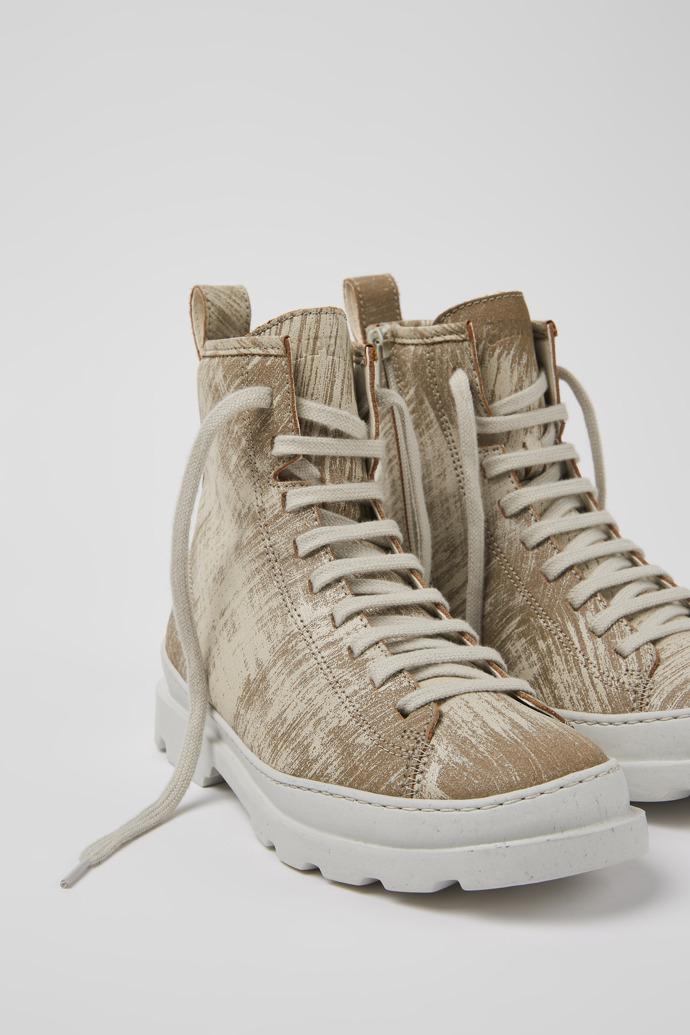 Brutus White-beige brushed nubuck boots for women by CAMPER