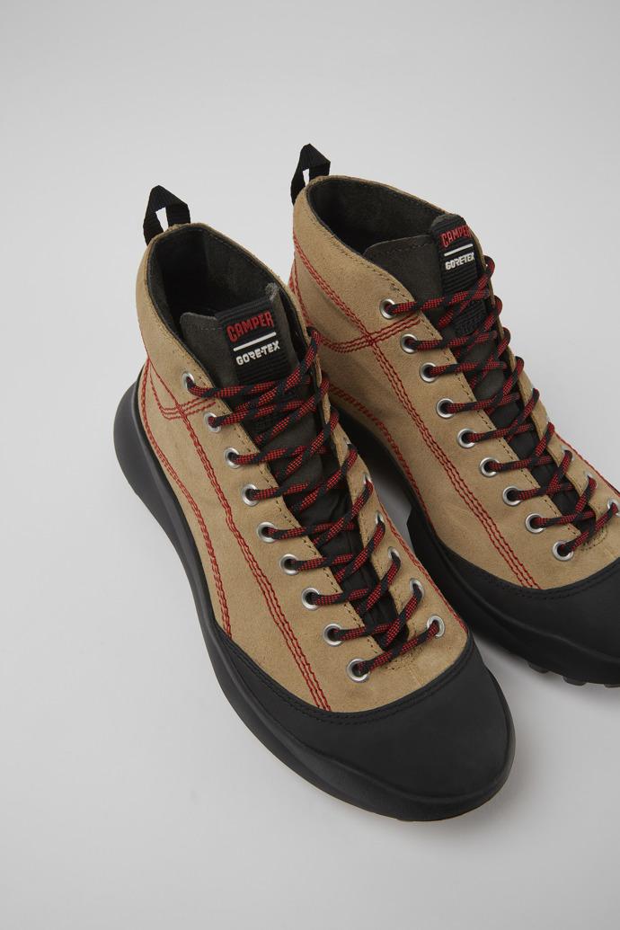 CRCLR Beige nubuck and textile sneakers for women by CAMPER