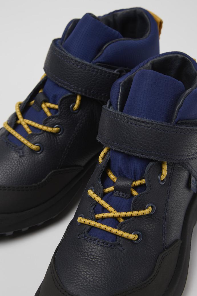 CRCLR Blue leather and textile ankle boots by CAMPER